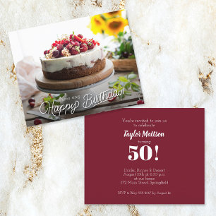 Elegante Birthday Cake Party Einladungen