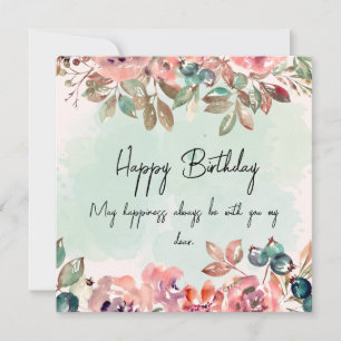 Elegante Birthday Celebration Card Dankeskarte