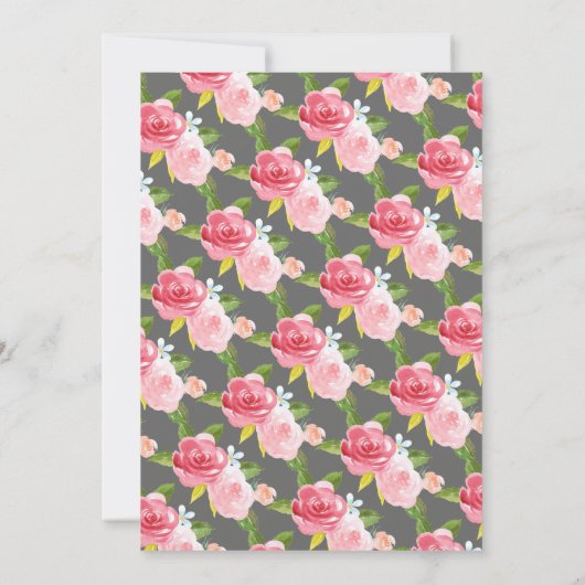 Elegante Birthday Tea Einladung (Rückseite)