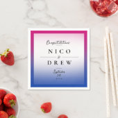 Elegante Bisexuelle Hochzeit Serviette (Beispiel)