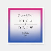 Elegante Bisexuelle Hochzeit Serviette (Vorderseite)