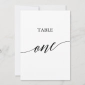 Elegante Black 12x18 Printable Table One Tischnumm Einladung (Rückseite)
