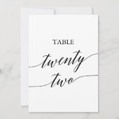 Elegante Black 12x18 Printable Tischnummer 22 (Rückseite)