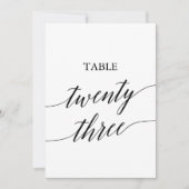Elegante Black 12x18 Printable Tischnummer 23 (Vorderseite)