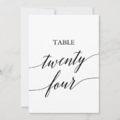 Elegante Black 12x18 Printable Tischnummer 24 (Vorderseite)