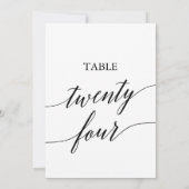 Elegante Black 12x18 Printable Tischnummer 24 (Rückseite)