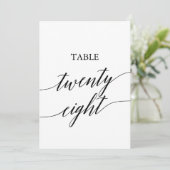 Elegante Black 12x18 Printable Tischnummer 28 (Stehend Vorderseite)