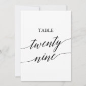 Elegante Black 12x18 Printable Tischnummer 29 (Rückseite)