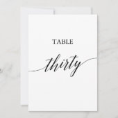 Elegante Black 12x18 Printable Tischnummer 30 (Vorderseite)