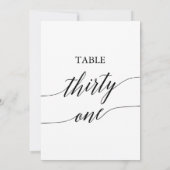 Elegante Black 12x18 Printable Tischnummer 31 (Rückseite)