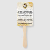 Elegante Black and Gold 2 Fotos Beerdigung/Gedenkf Fächer (Rückseite)