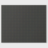 Elegante Black and Gold Christmas Polka Dots Geschenkpapier (Flach)