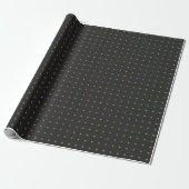 Elegante Black and Gold Christmas Polka Dots Geschenkpapier (Ungerollt)