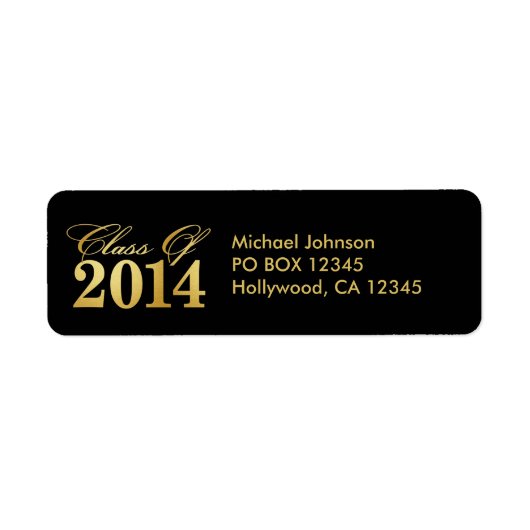 Elegante Black and Gold Class 2014 (Vorne)