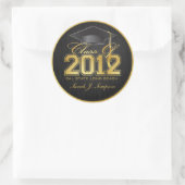 Elegante Black and Gold Class of 2012 Stickers (Tasche)