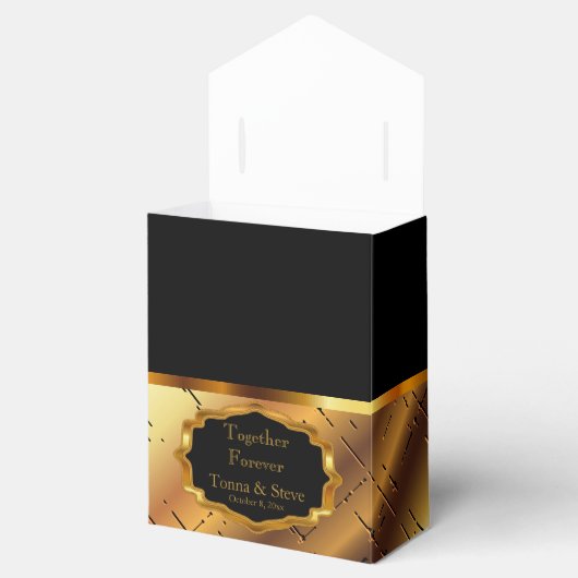 Elegante Black and Gold Fevor Box Geschenkschachtel (Geöffnet)
