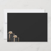 Elegante Black and Gold Geburtstagsparty Einladung (Rückseite)