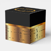 Elegante Black and Gold Gefälligkeitsbox Geschenkschachtel (Rückseite)