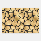 Elegante Black and Gold Giraffen  Geschenkpapier Set (Vorderseite)