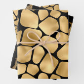 Elegante Black and Gold Giraffen  Geschenkpapier Set (Beispiel)