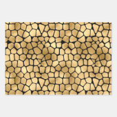 Elegante Black and Gold Giraffen  Geschenkpapier Set (Vorderseite 3)