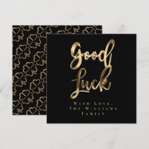 Elegante Black and Gold Look Clovers Viel Glück