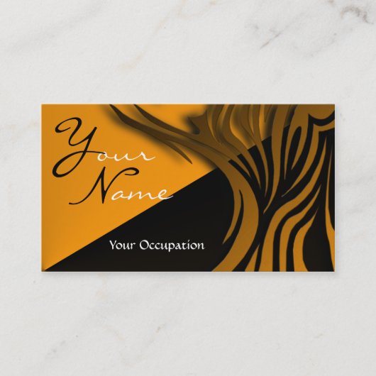 Elegante Black and Gold Monogram Card Visitenkarte (Vorderseite)