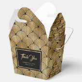 Elegante Black and Gold Seashell Scales Vielen Dan Geschenkschachtel (Geöffnet)