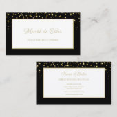 Elegante Black and Gold Sparkle Glitzer Boutique Visitenkarte (Vorne/Hinten)