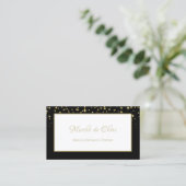 Elegante Black and Gold Sparkle Glitzer Boutique Visitenkarte (Stehend Vorderseite)