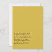 Elegante Black and Gold Virtual Graduation Party Einladung (Rückseite)