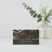Elegante Black and Gold Visitenkarte mit QR Code (Stehend Vorderseite)