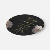 Elegante Black and Gold Wedding Paper Teller (Schrägansicht)