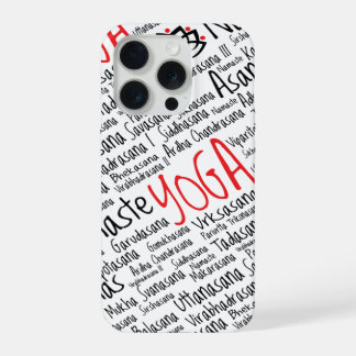 Elegante Black and Red Yoga Positionen Lotus Bloss iPhone Hülle