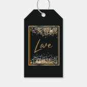 Elegante Black and Shiny Gold Coppertone Liebe Geschenkanhänger (Vorderseite)