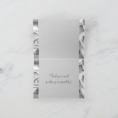 Elegante Black and White Biker Wedding Vielen Dank Dankeskarte (Innenseite)