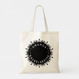 Elegante Black and White Bridesmaid Tote Bag Tragetasche