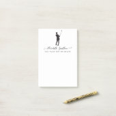 Elegante Black and White Golf Personal Stationery Post-it Klebezettel (Auf Schreibtisch)