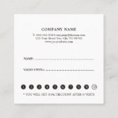 Elegante Black and White Handwriting Loyalty Card Treuekarte (Rückseite)