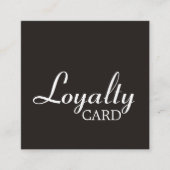 Elegante Black and White Handwriting Loyalty Card Treuekarte (Vorderseite)
