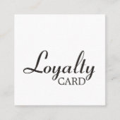 Elegante Black and White Handwriting Loyalty Card Treuekarte (Vorderseite)