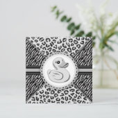 Elegante Black and White Rubber Duck Babydusche Einladung (Stehend Vorderseite)