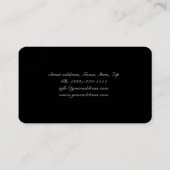 Elegante Black Automotive Business Card Visitenkarte (Rückseite)