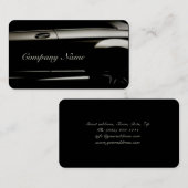 Elegante Black Automotive Business Card Visitenkarte (Vorne/Hinten)
