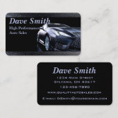Elegante Black Automotive Business Card Visitenkarte (Vorne/Hinten)