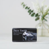 Elegante Black Automotive Business Card Visitenkarte (Stehend Vorderseite)