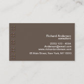 Elegante Black Beruflich Modern Business Card Visitenkarte (Rückseite)