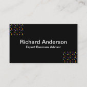 Elegante Black Beruflich Modern Business Card Visitenkarte (Vorderseite)
