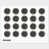 Elegante Black Blooming Blume Wedding Stickers (Blatt)