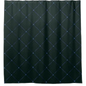 ELEGANTE BLACK BLUE PATTERN SHOWER CURTAN DUSCHVORHANG (Vorderseite)